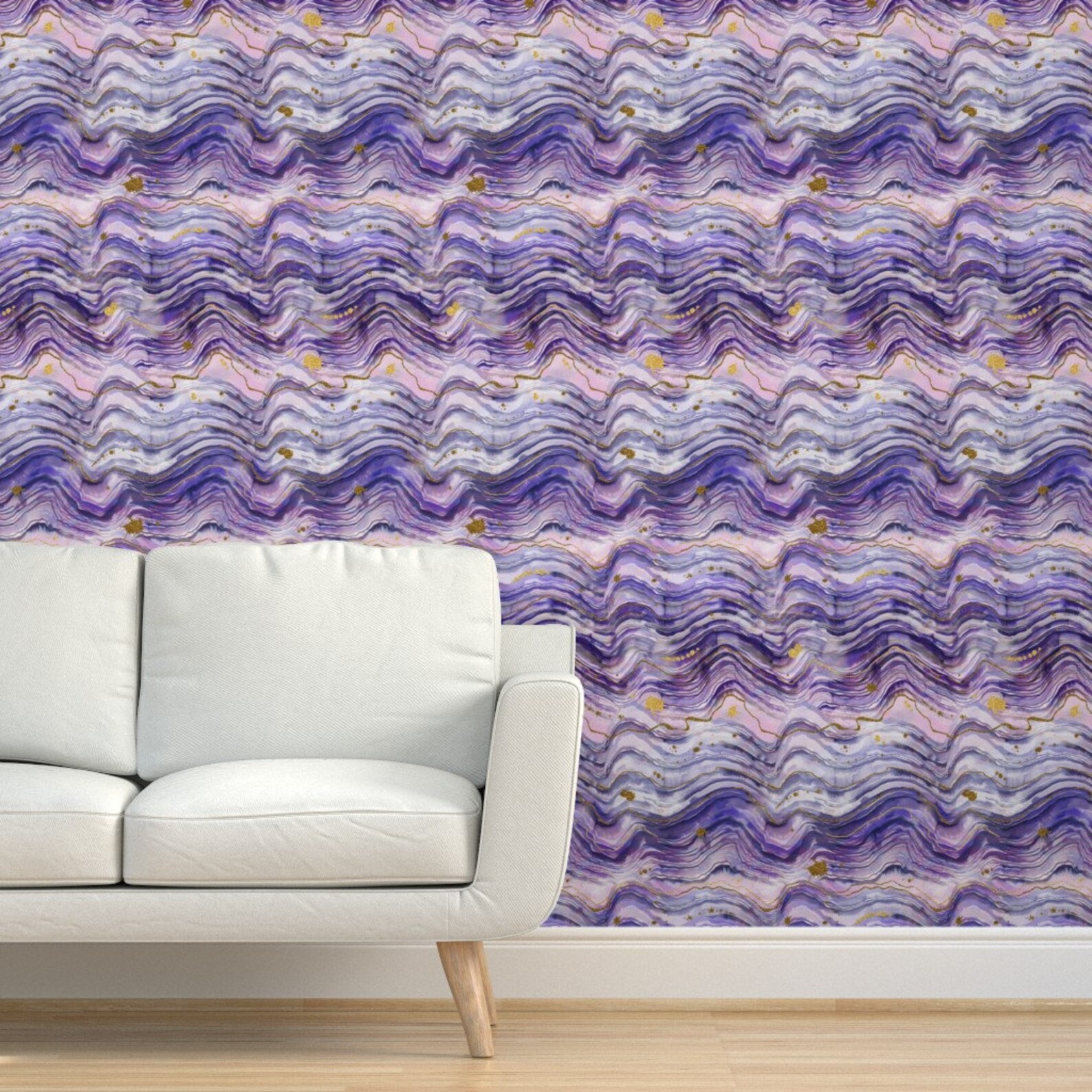 Geode Wallpaper Purple Geode by Karismithdesigns Purple - Etsy