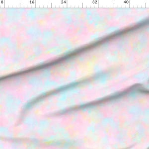 Tie-Dye Fabric - Pastel Cloud Tie-Dye By Corasofia - Tie-Dye Easter Pale Pink Blue Yellow Muted Cotton Fabric By The Yard With Spoonflower image 2
