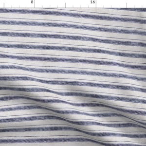 French Stipe Fabric - French Linen Stripe Indie By Holli Zollinger - Modern Home Decor Upholstery Cotton Fabric By The Yard With Spoonflower
