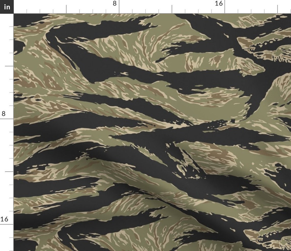 Camo Fabric Vietnam Tiger Stripe Camo By Ricraynor Tiger Etsy