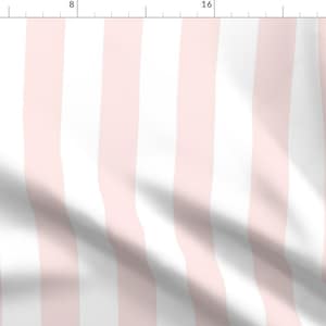 Light Pink Striped Fabric - Blush Stripe White Dot By Cest_La_Viv- Baby Girl Nursery Decor Stripe Cotton Fabric by the Yard With Spoonflower