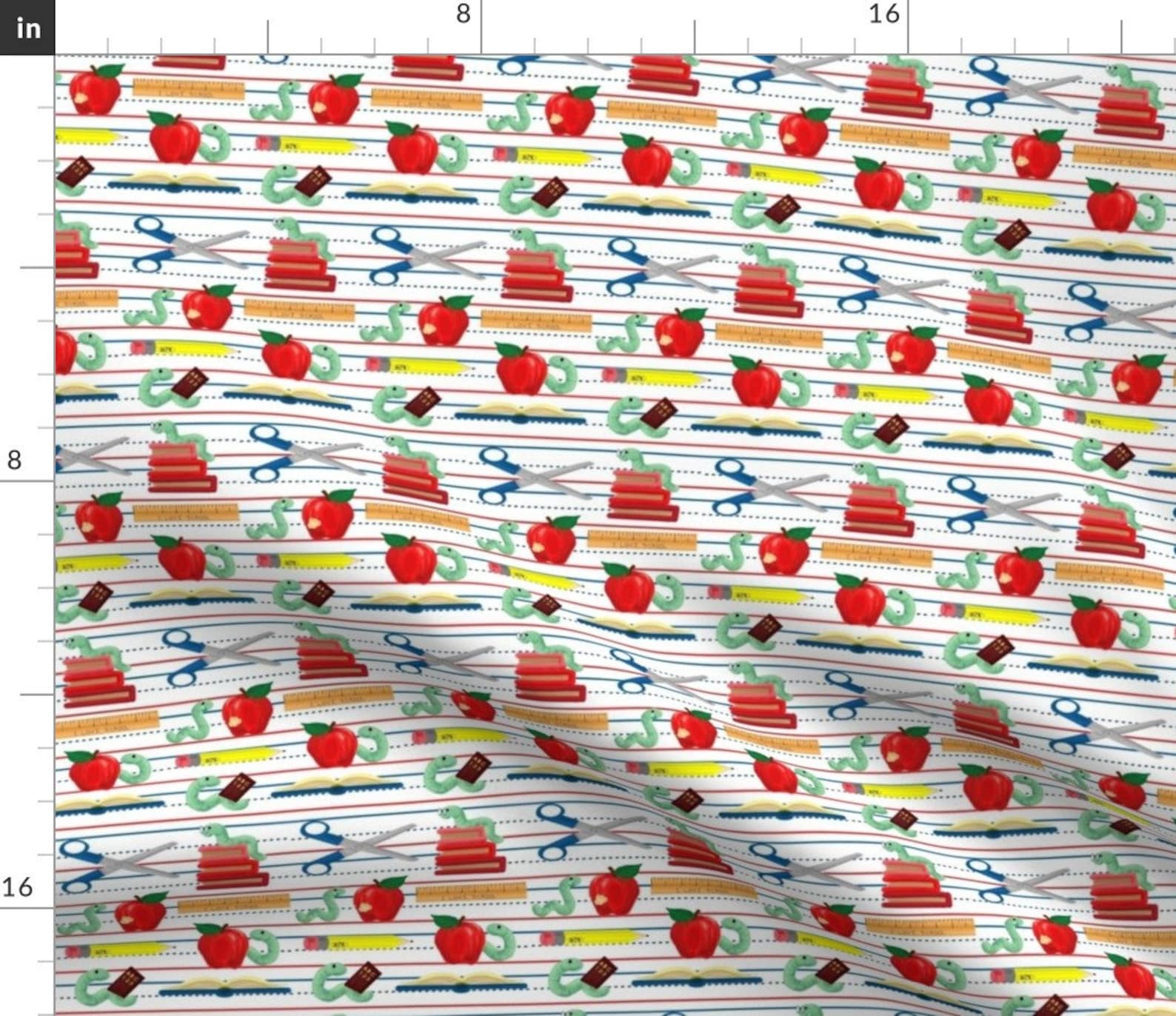 School Supplies Fabric School Days by Mejo Back to School Etsy