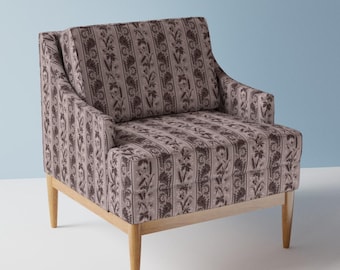 Tela de tapicería con rayas Regency - Vintage Victorian de adrienne_donovan_design - Tela vintage floral morada cortada a medida con Spoonflower