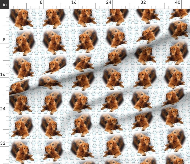 Golden Retriever Fabric Golden Retriever Portrait by Dogdaze Etsy