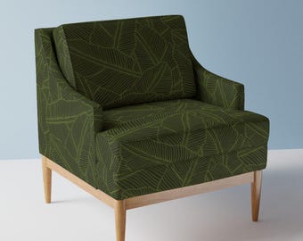 Tropical Leaf Upholstery Fabric- Banana Leaves by nightblooming_cereus - Dark Green Tropical Jungle  Fabric By The Yard With Spoonflower