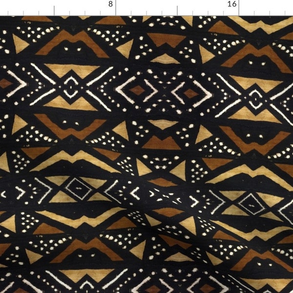 Mali Inspired Fabric - Mudcloth 1 By Susaninparis - Neutral Mudcloth African Inspired Earth Tones Cotton Fabric By The Yard With Spoonflower