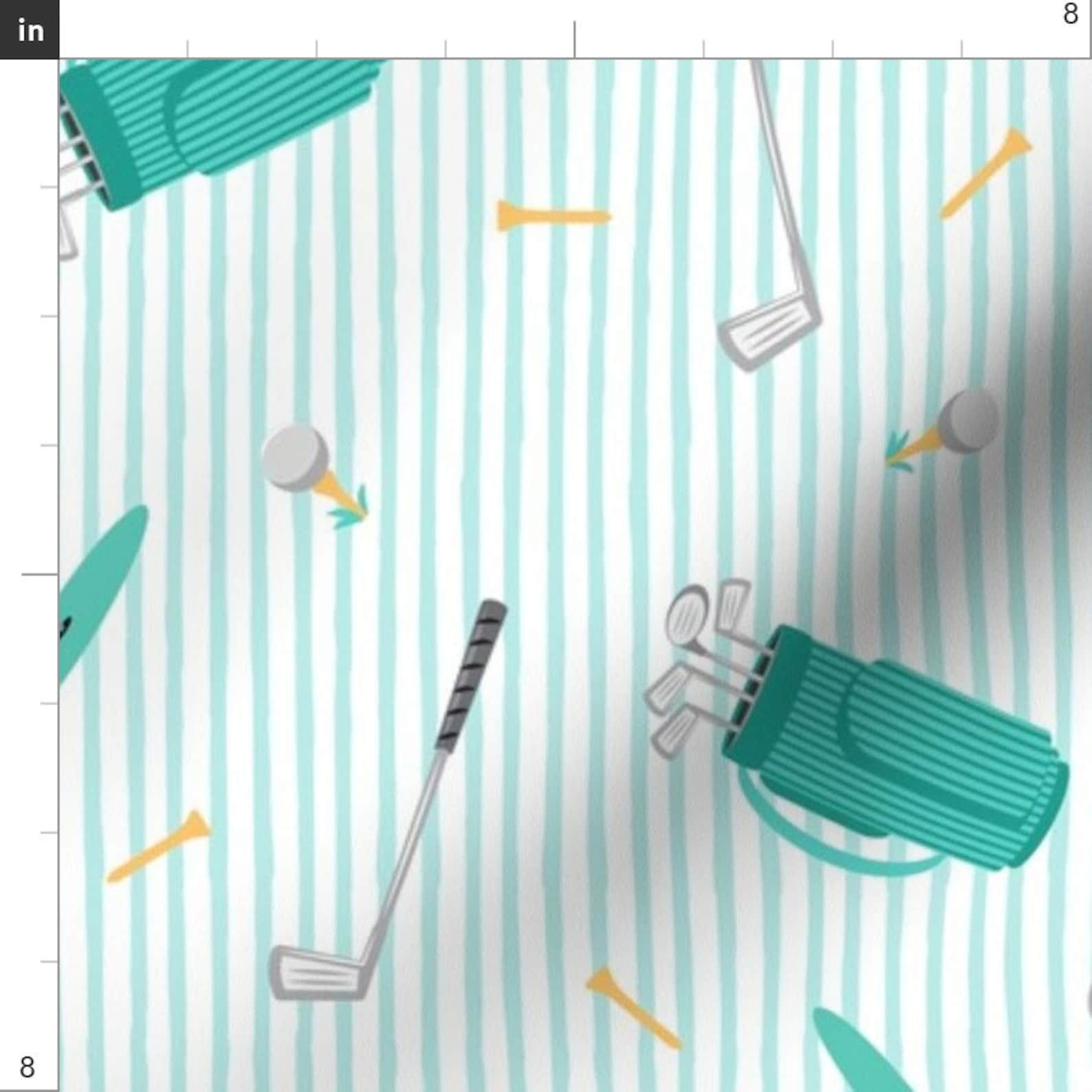 Golf Fabric Tee Time Golf Themed Fabric by Etsy