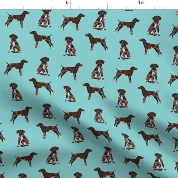 German Shorthaired Fabric - German Shorthaired Pointer Fabric By Petfriendly- Baby German Dog Cotton Fabric By The Yard With Spoonflower