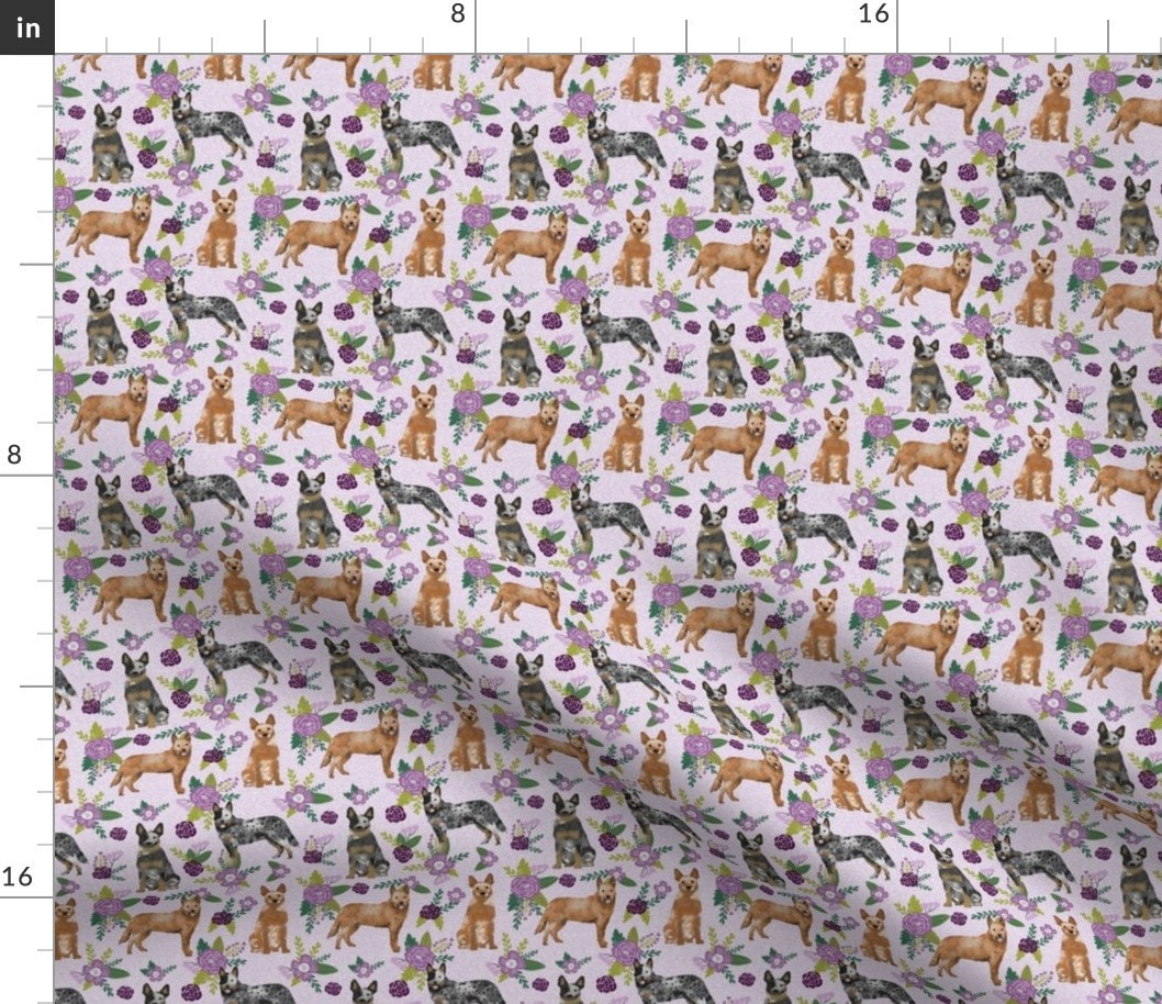 australian cattle dog toys fabric - dog Fabric