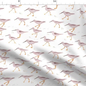 Sandpipers Fabric - Sandpipers By Dasbrooklyn - Sandpipers Sea Birds Ocean Beach Nautical Animals Cotton Fabric By The Yard With Spoonflower