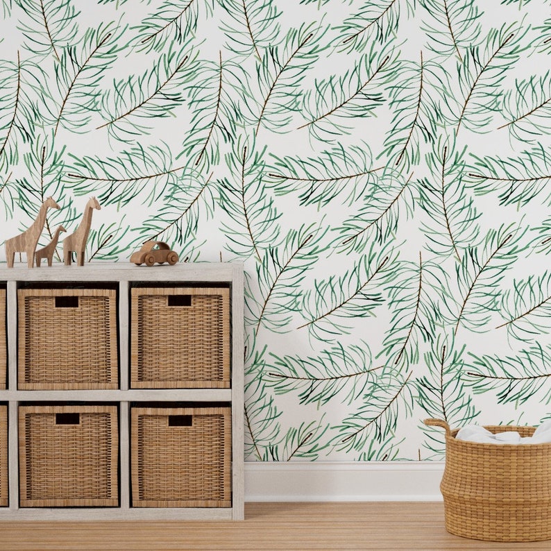 Pine Branches Wallpaper Pine Branches by Juliabadeeva Pine - Etsy