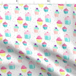 Birthday Cupcake Fabric - Indy Bloom Design Birthday Sprinkles By Indybloomdesign - Kids Birthday Cotton Fabric By The Yard With Spoonflower