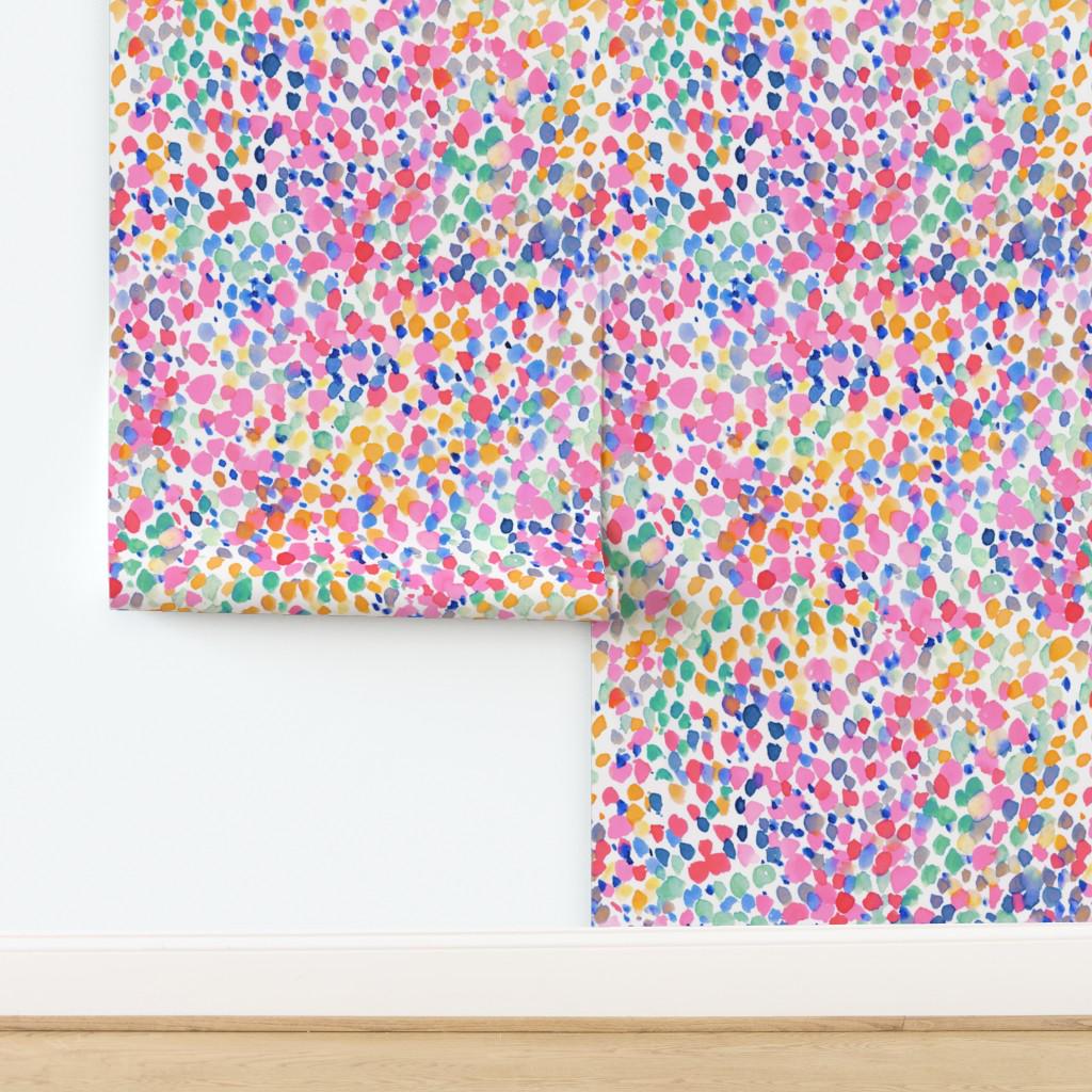 Polka Dot Wallpaper - Lighthearted Pastel by Mjmstudio - Kids Colorful ...