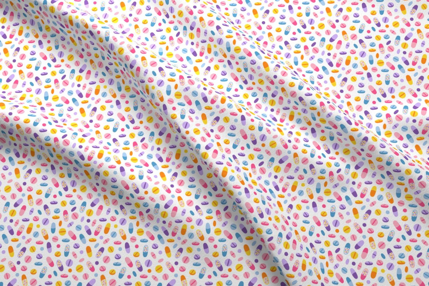 Rainbow Pills Fabric Pills By Stolenpencil Colorful Chill Etsy