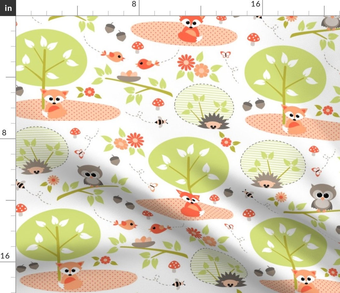 Woodland Nursery Decor Fabric Woodland Babies by Etsy