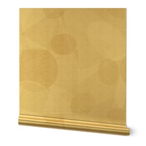 Warm Beige Gold or Silver Metallic Wallpaper - Geometric Neutrals by antiqueimages - Abstract Shapes Wallpaper Roll by Spoonflower