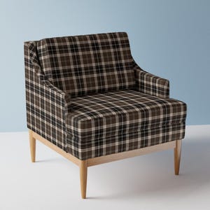 Brown Fall Plaid Upholstery Fabric- Headmaster Plaid by heatherdutton - Cozy Autumn Retro Traditional  Fabric By The Yard With Spoonflower