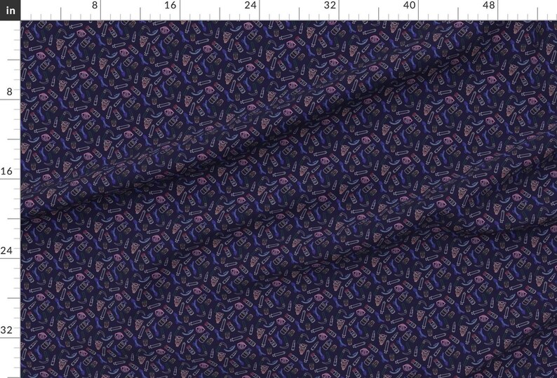 Doctor Fabric - Anesthesia Outlines by ladybugsurgery - Nurse Anesthesia Anaesthesiology Icu Surgery Crna Fabric by the Yard by Spoonflower 画像 2