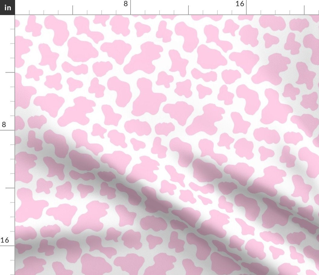 Pink Cow Print Fabric