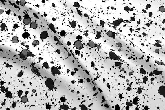splatter paint fabric splat in ink by danika herrick etsy