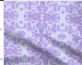 Purple Wall Geometric Fabric - Purple Geometric Wall Small By Sewnbyfairies - Purple Wall Cotton Fabric By The Yard With Spoonflower