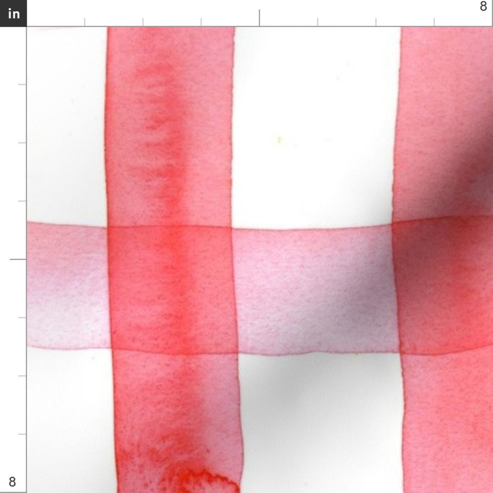 Watercolor Plaid Fabric Picnic Blanket Red Gingham by Etsy