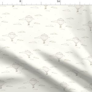 Sweet Hot Air Balloon Fabric - Hot Air Balloon By Crowlands - Gender Neutral Nursery Decor Cotton Fabric By The Yard With Spoonflower