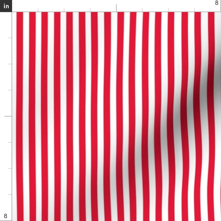 Red Pinstripe Fabric Perfectly Pinstripe In Red // White By Etsy