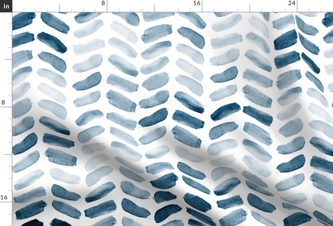 Cuff - Blue Herringbone main image 1