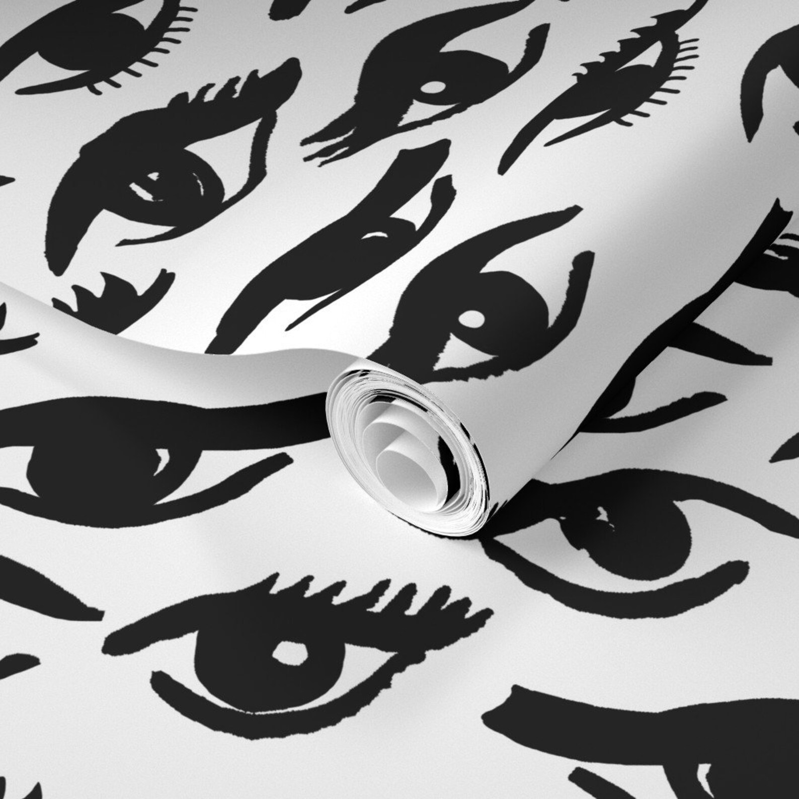Eyes Wallpaper Eyes Vintage Black and White by Andrea Lauren - Etsy