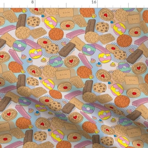 Cookies Fabric - Pop A Top By Seesawboomerang - Cookies Sweets Wafers Donuts Biscuits Sugar Food  Cotton Fabric By The Yard With Spoonflower