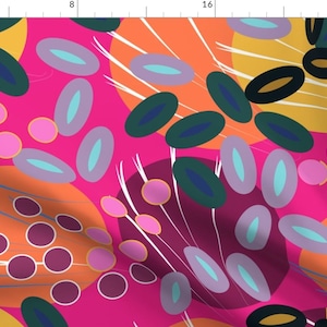 Bold Abstract Fabric - Abstraction by martibetz -  Vibrant Colorful Rainbow Multicolor Shapes Geometry Fabric by the Yard by Spoonflower
