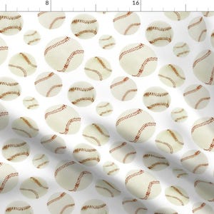Vintage Baseball Fabric - Baseball Field By Atlanticmoira - Baseballs Summer Sports Cotton Fabric By The Yard With Spoonflower