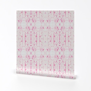 Abstract Removable Peel and Stick Wallpaper - Faux Acid Wash Teenager 90s 80s Retro - Wall Art Wall Decor - Peony Service Pinks by etienne