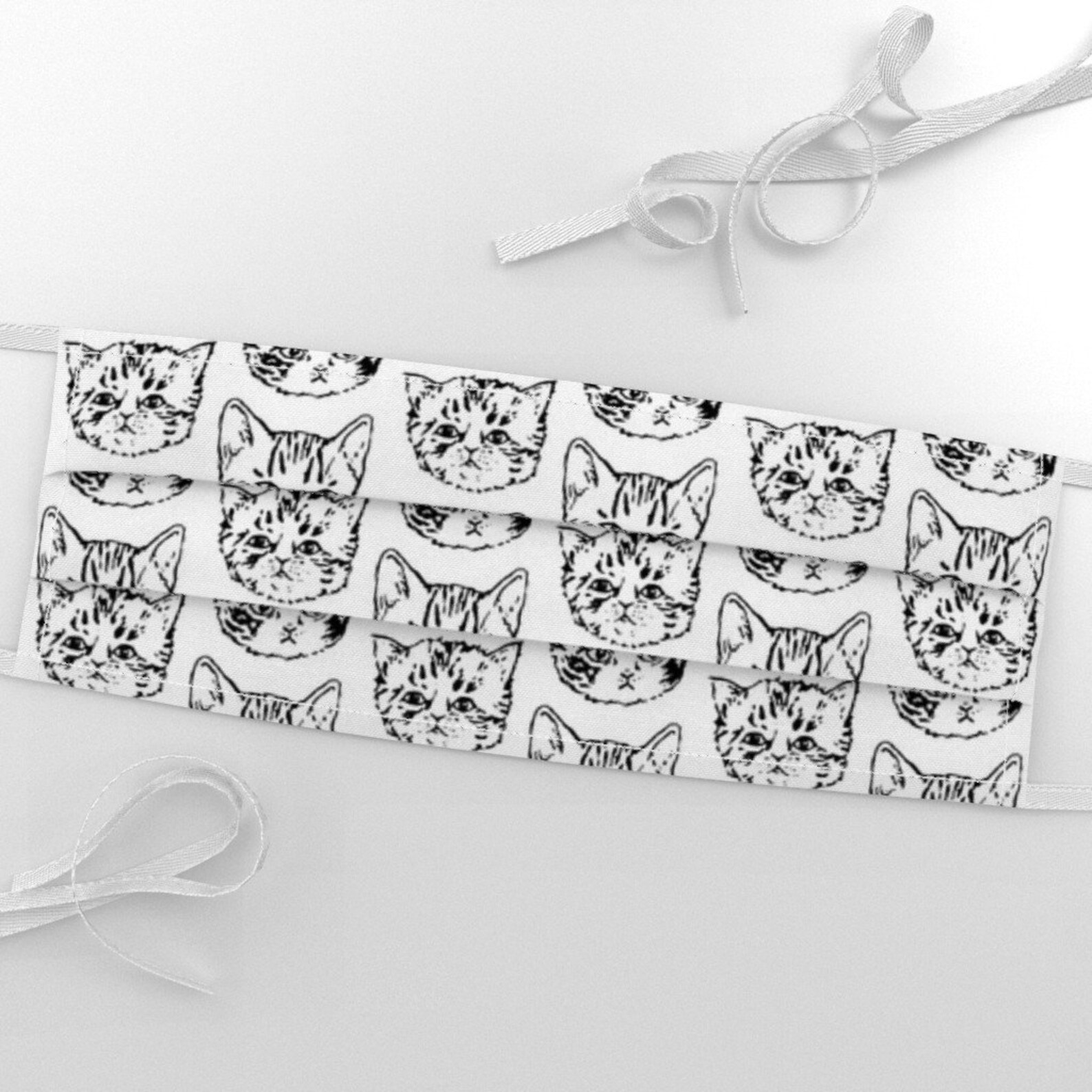 Black and White Cat Fabric Cat Stack Black and White by Etsy