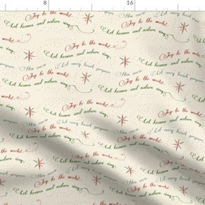 Joy To World Fabric - Joy To The World by wren_leyland - Christmas Song Xmas Music Star Winter Holidays Fabric by the Yard by Spoonflower