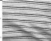 Hand Drawn Fabric - Abstract Triangle Geometric Stripe Boho Minimal White Black By Leanne - Drawn Cotton Fabric By The Yard With Spoonflower