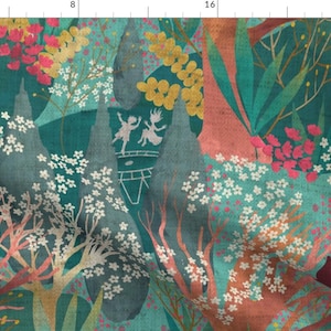 Trampoline Fabric - Spring Trampolines By Belouise - Trampoline Kids Outdoor Playtime Fun Happy Cotton Fabric By The Yard With Spoonflower