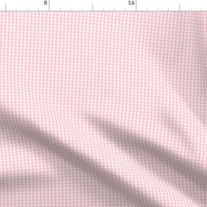 Pink Gingham Fabric - Gingham Light Pink By Misstiina - Gingham Pink White Plaid Nursery Decor Cotton Fabric By The Yard With Spoonflower Bild 1