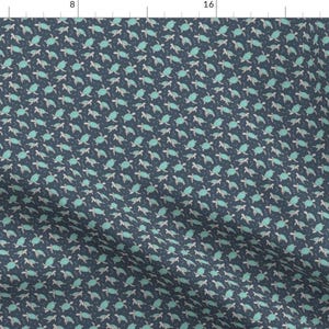Bubbly Sea Turtle Fabric - Sea Turtles Green Mint Small By Caja Design - Nautical Blue Ocean Sea Turtle Baby Fabric With Spoonflower