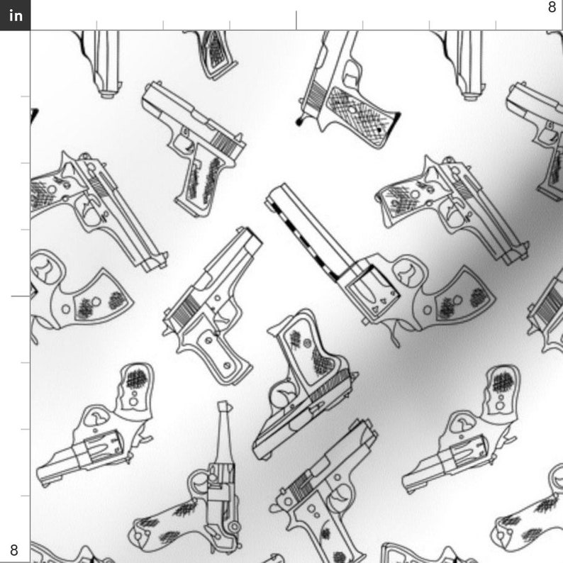 Guns Fabric to My Gun Show by Lauramarshdesigns Etsy