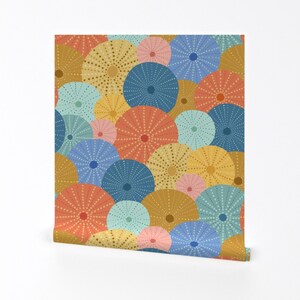 Sea Urchin Wallpaper Colorful Sea Urchin by Latheandquill - Etsy