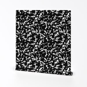 Papel de Parede Abstrato Removível e Autoadesivo - Mármore Retrô Monocromático - Arte de Parede - Decoração de Parede - Caderno de Composição da yesterdaycollection
