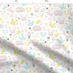 Spoonflower's Spring Blossom designed by LittleSmileMakers -printed on a variety of cotton fabrics - By the yard