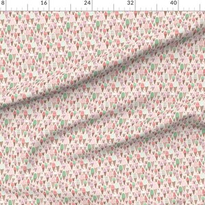 Ice Cream Fabric - Ice Cream On Cream Smaller Scale By Kristinnohe - Ice Cream Sweet Pastel Pink Cotton Fabric By The Yard With Spoonflower Bild 2
