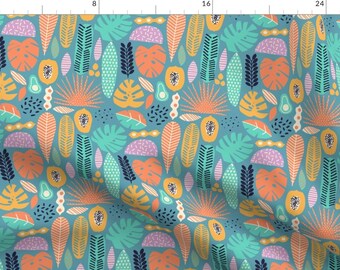 Tropical Fruit Fabric - Tropical Pattern By Tasiania - Summer Tropical Home Decor Cotton Fabric By The Yard With Spoonflower