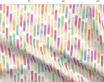 May include: A white background with a repeating pattern of colorful, ombre popsicle sticks. The popsicle sticks are arranged in a diagonal pattern and are in shades of blue, green, pink, orange, and yellow.