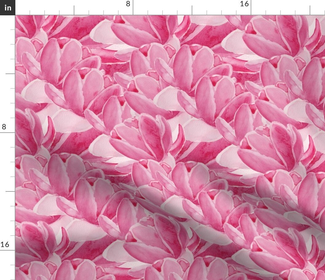 Blush Pink Lotus Fabric Seamless Lilies6 By Magic Pencil Etsy