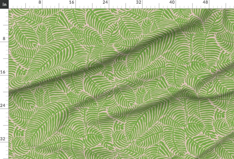 Green Frond Apparel Fabric - Vintage Palm Beach by theprimefloridian - Tree Citron Florida Preppy Coastal Clothing Fabric by Spoonflower image 2