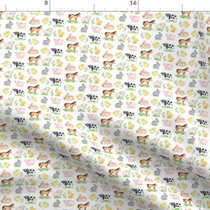 Farm Animals Fabric - Farm Animals By Martadalloul - Farm Animals Nursery Decor Cotton Fabric By The Yard With Spoonflower